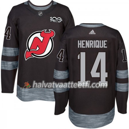Miesten NHL New Jersey Devils Pelipaita Adam Henrique 14 1917-2017 100th Anniversary Adidas Musta Authentic